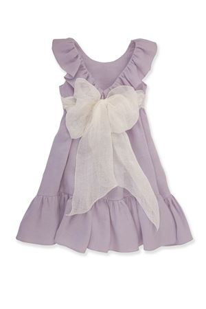 Light lilac linen unlined dress LA STUPENDERIA KIDS | TJAB72D35D52.